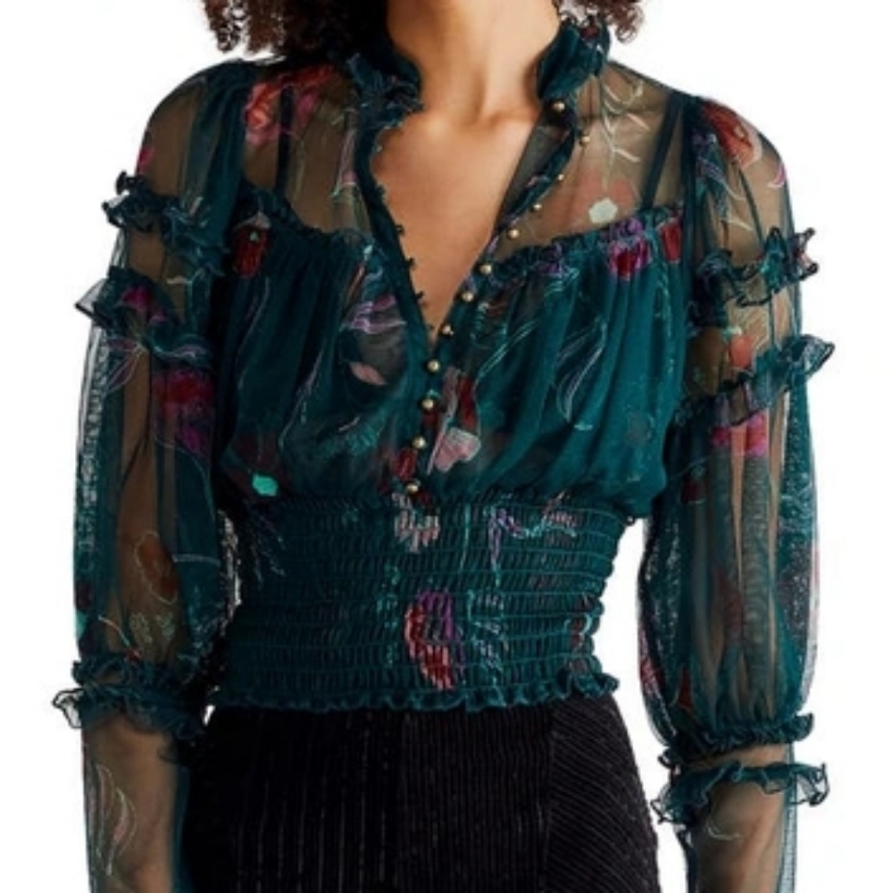 Free People Time For Shine Top Sz S